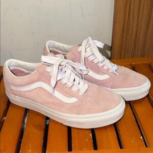 Vans Pink Suede Old Skool Low-Top Sneakers